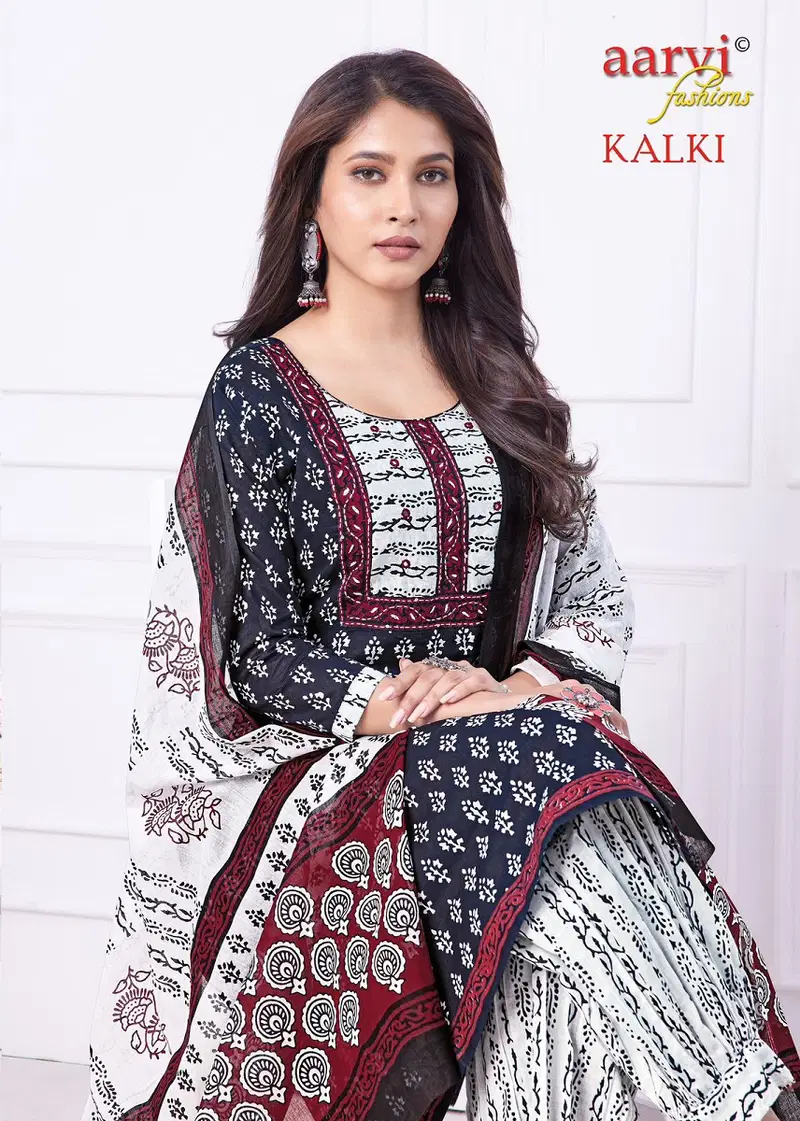 Aarvi Kalki Vol Printed Cotton Kurti Afghani Pant With Dupatta Wholesale Clothing Distributors In India
